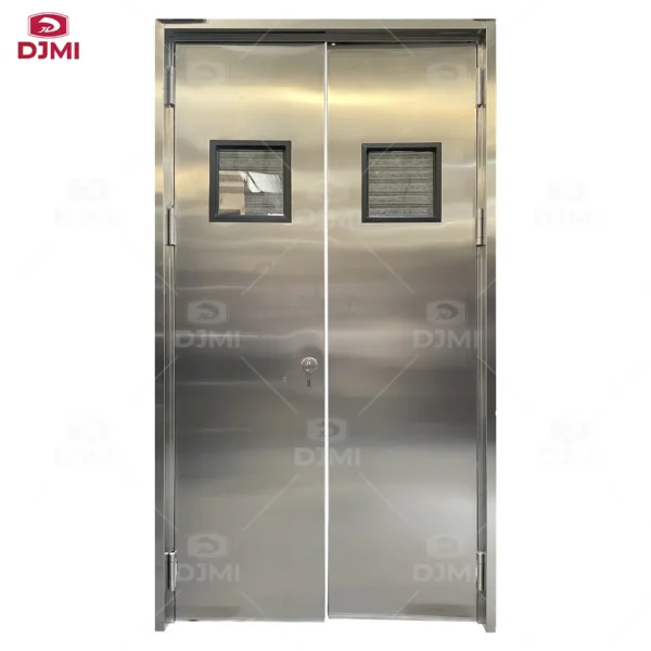 UL BS Fire Rated Stainless Steel Double Door with Window Suitable for Emergency Entrance