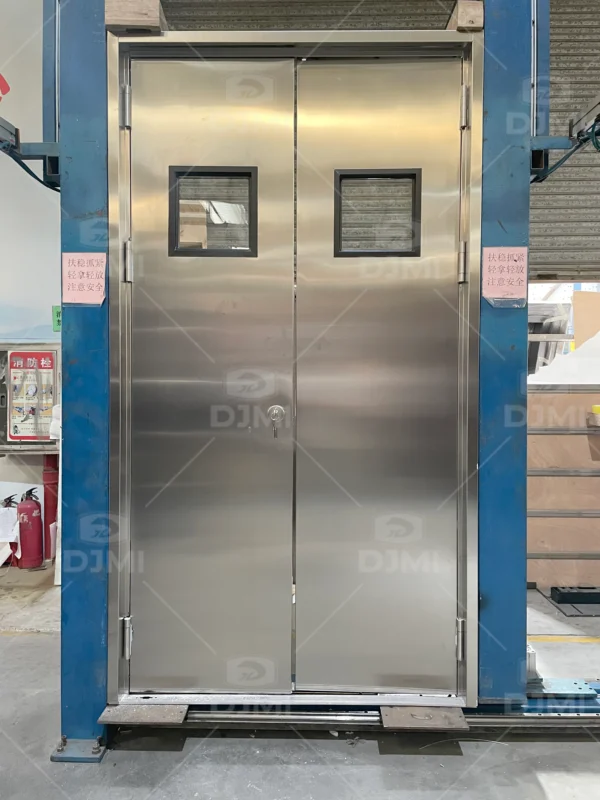 UL BS Fire Rated Stainless Steel Double Door with Window Suitable for Emergency Entrance - 图片 2