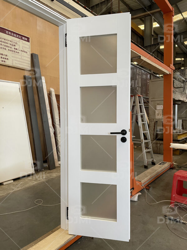 White Double Wooden Door With Glass - 图片 8
