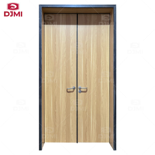 Steel Frame Solid Wood Double Door