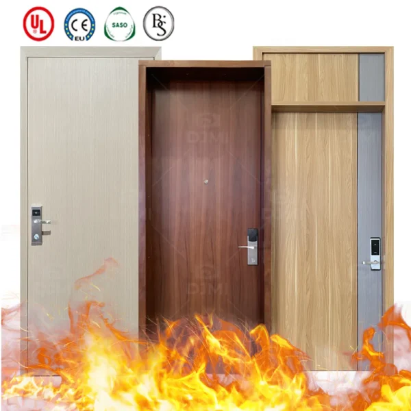 UL BS CE AS Fire Rated MDF Paint Composite Fireproof Wooden Door