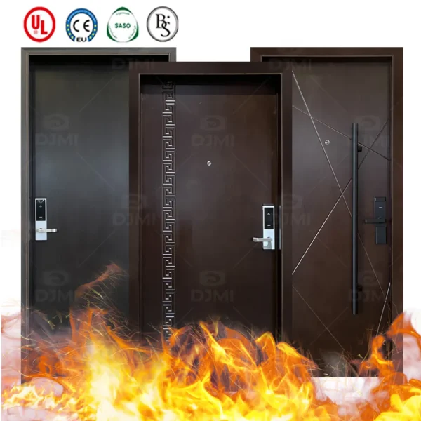 Fire-Rated & Soundproof Engraved Wooden Door