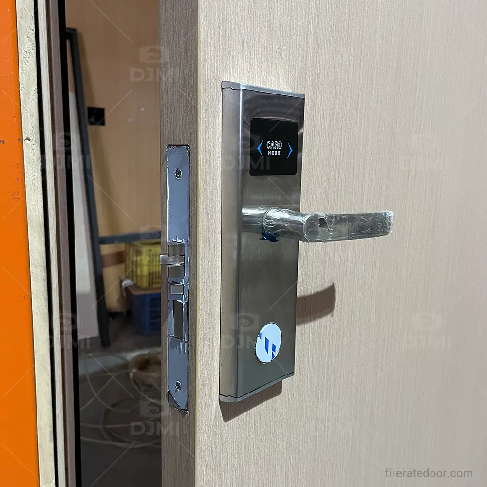 Hotel commercial fire door hardware with luxury smart card lock details